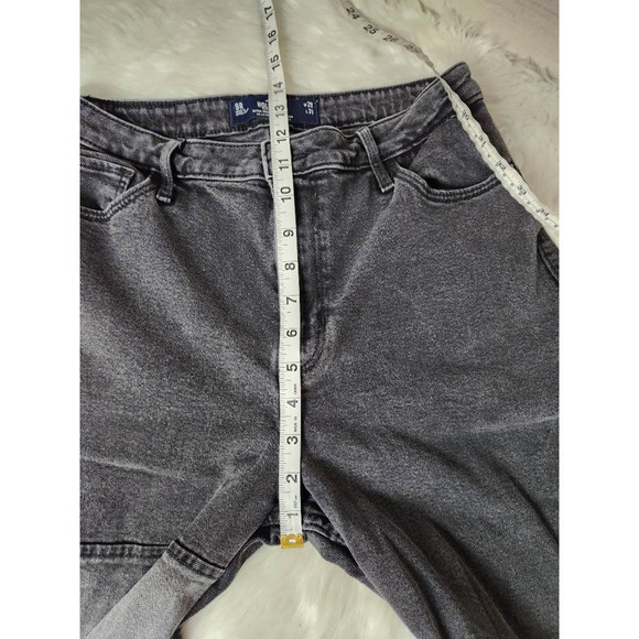 Hollister Womens Ultra High‎ Rise Dad Jeans Straight Black Color Block Juniors 9 - Picture 4 of 7